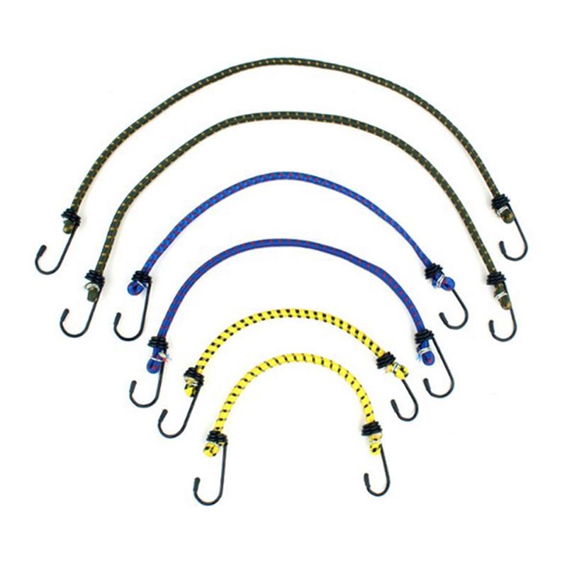6Pc 30 40 60Cm Bungee-Seil Hohe Elastizität Gummi Gebunden Seil Mit Haken Outdoor