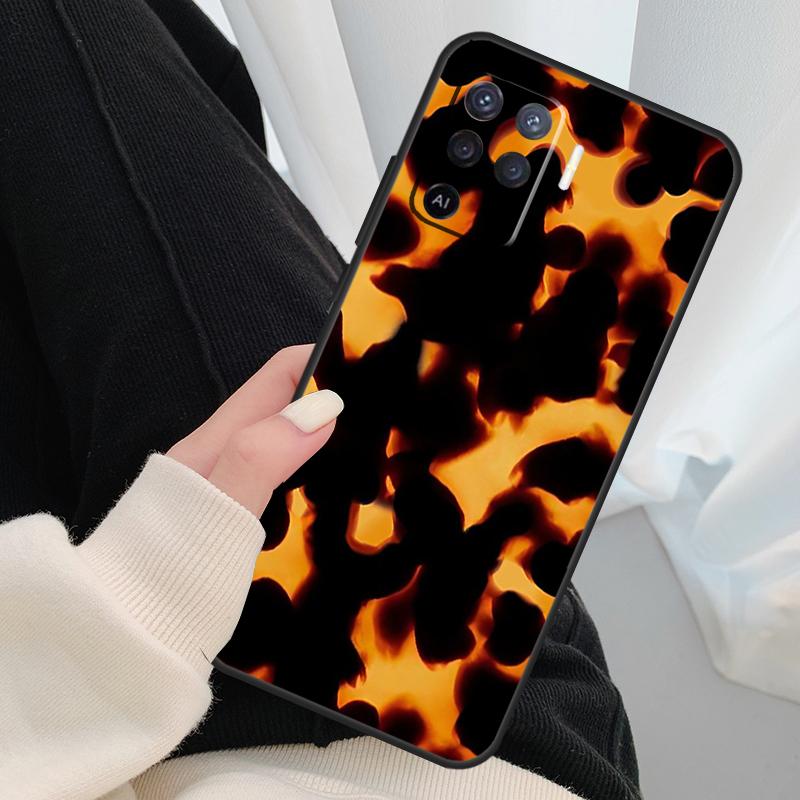 Vintage Tortoise Shell Case For Oppo A18 A38 A58 A78 A98 A80 A60 A40 A96 A76 A16 A94 A74 A54 A15 A17 A57 A77 A5 Pro