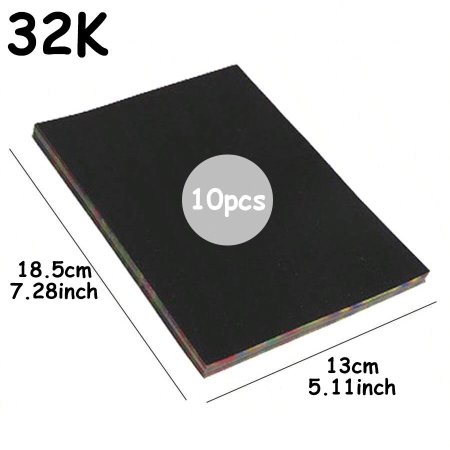 

20pcs 16/32K Black Scratch Paper DIY Creative Painting Scraping Paper with Bamboo Stick Colorful Drawing Paper Art Painting Kit