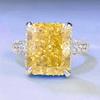 Hui Zhi Yi S925 Silver Diamond Ring 10x12mm - 2023 European & American Bestseller
