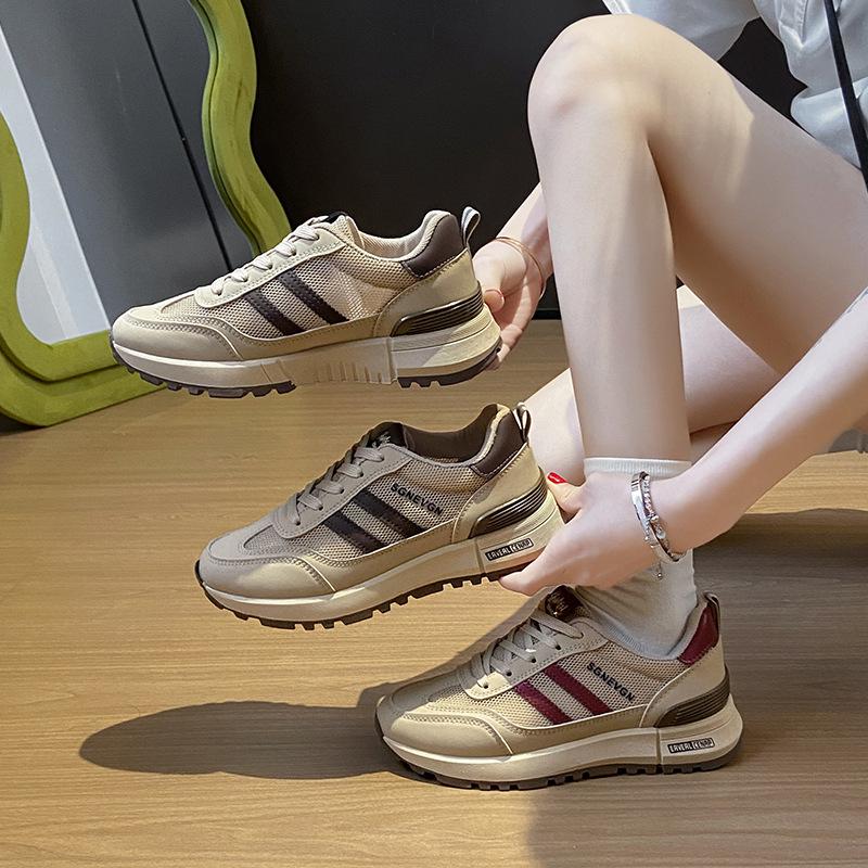 New dad shoes women's spring student sports running shoes casual shoes with heightened thick soles