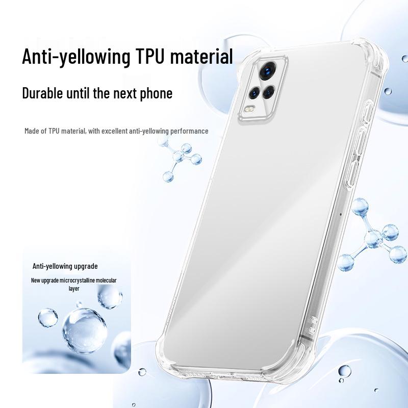 iQOO 7 Airbag Corners Transparent TPU Phone Case - Anti-fall, Full Coverage, Stylish Protective Shell