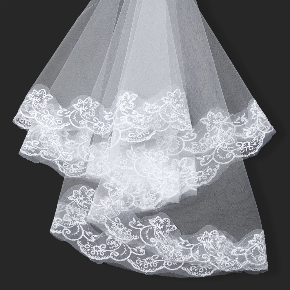 Hochzeitszubehör Spitze Happy Wedding Supplies Sechseckiger Netz-Brautschleier Hochzeitsschleier
