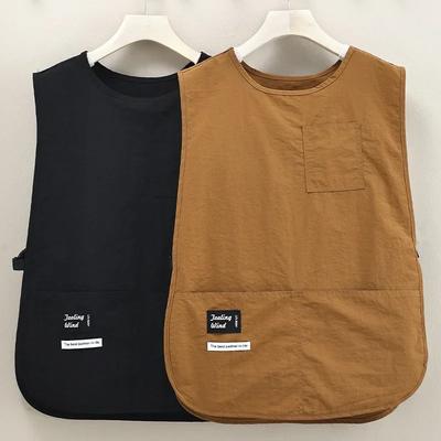 Waterproof Apron Solid Color Vest Style Apron For Cooker Chef And Servers