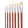 7Pcs Artist Paint Brush Bristle Paintbrush Wood Handle Paint Brush for Oil Acrylic Watercolor Gouache Painting