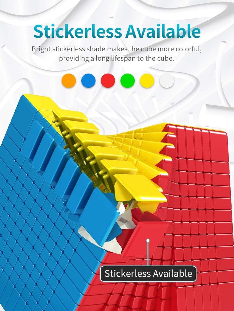Bucubke Moyu Meilong 12x12 Stickerless Magic Cube Classroom Puzzle Magic Cube MoFang JiaoShi Authentic 93mm MFJS MEILONG 12x12x12 Puzzle Cube Toy