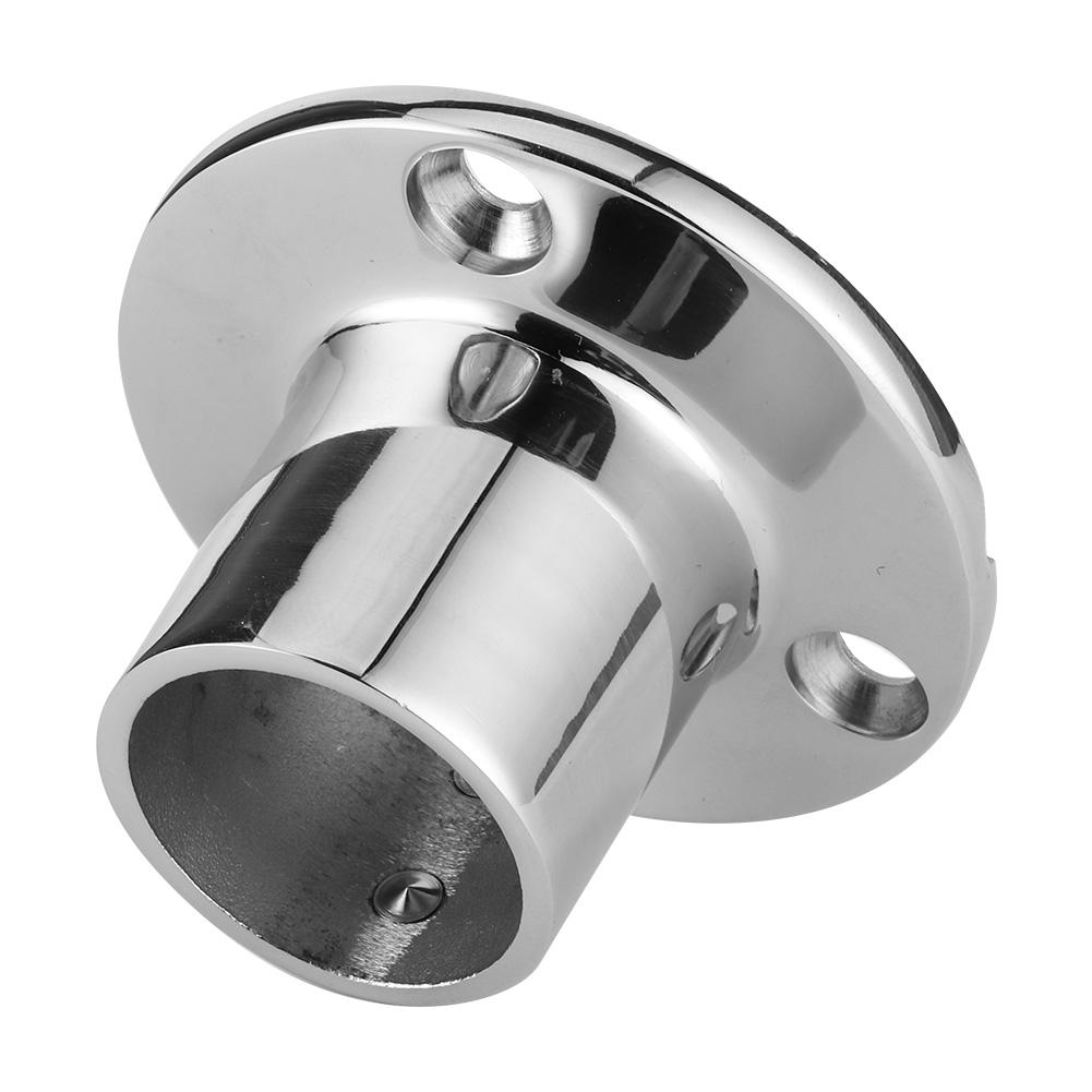 

316 Stainless Steel Round Stanchion Base 90 Degree Marine Boat Hand Rail Fitting for 32mm Pipe