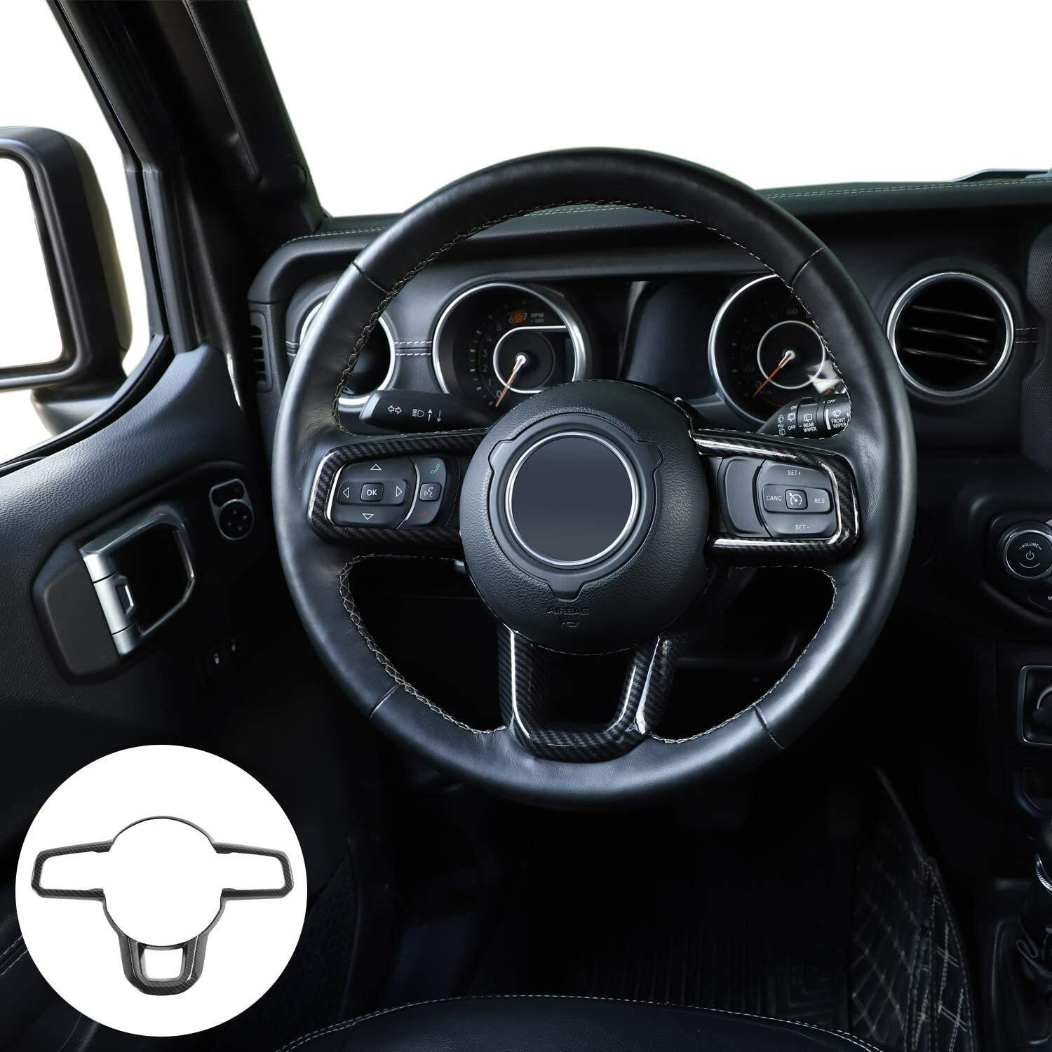 Накладка на руль из углеродного волокна, декоративное кольцо для Jeep Wrangler JL 2018-2024, новые