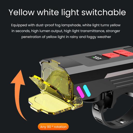 Bicycle Headlight Tail Light Waterproof High Lumens Type-C Rechargeable Universal MTB Road Mountain Bike Night Riding Safety Warning Front Rear Lamp