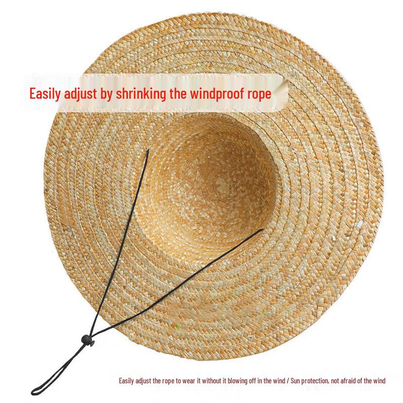 Classic Farmer's Wide-Brimmed Straw Sun Hat