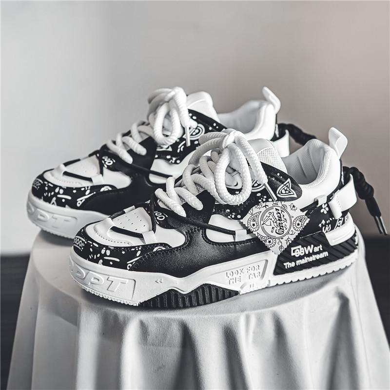 Men's shoes autumn trendy versatile niche original leisure sports board shoes thick sole heightening bread youth tide shoes