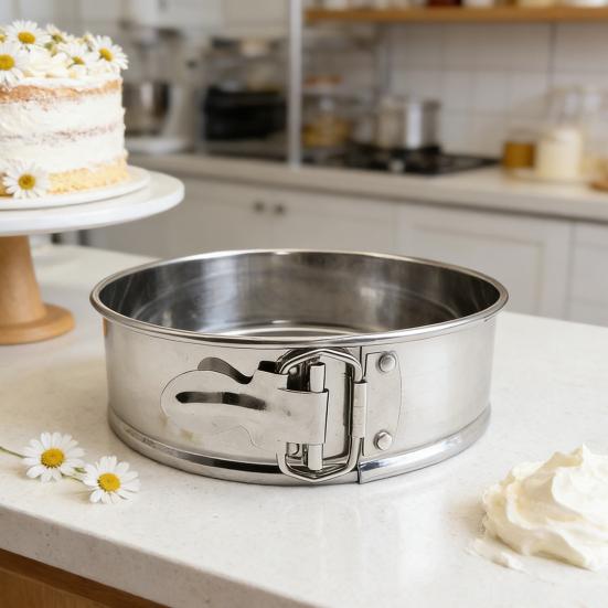 Yousheng Tårtform Set Mousse Chiffon Födelsedag Bröllopstårtor Non-Stick Bakform 4-10 Tum Rostfritt Stål Fjäderlås Bakverk Köksredskap