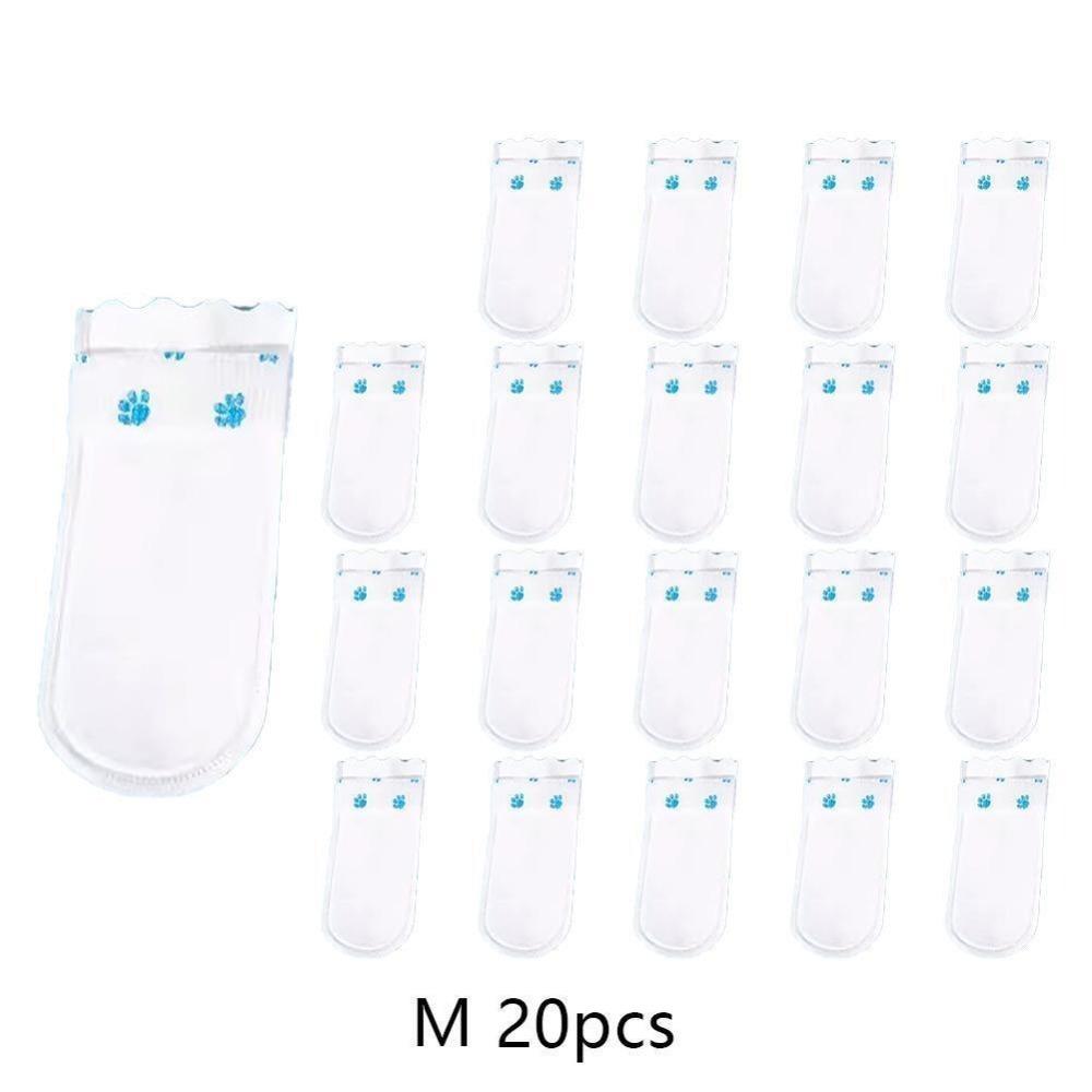 

20Pcs Adjustable Straps Dog Boots Dustproof Disposable Booties for Puppy M