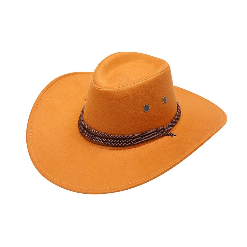 Cowboyhut Dekoration Breiter Rand Kostüm Kleidung Zubehör Cosplay Sommer Foto Requisiten Sonnenhut für Erwachsene Unisex Angeln Wandern