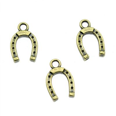 20pcs Horseshoe Charms Charms Antique Bronze Color Zinc Alloy 14X9mm