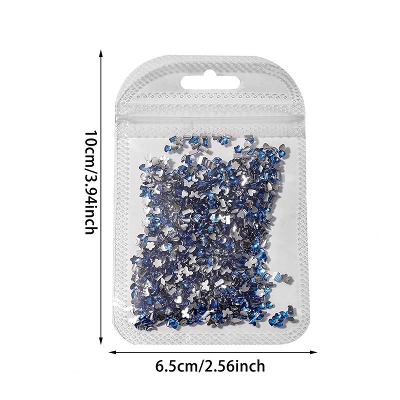 1440Pcs Multi-shape Mixed Resin Rhinestones Nail Charms Flat Back Diamonds Gems DIY Decorations