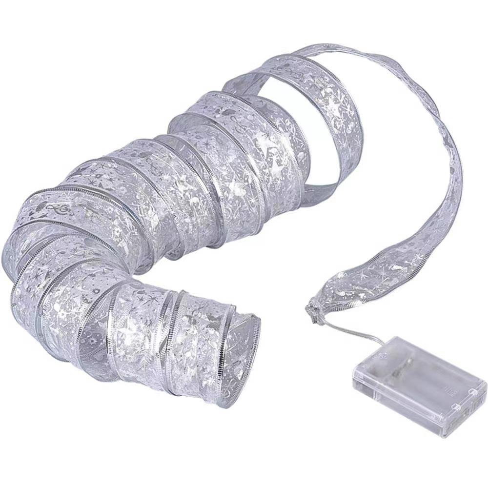 Christmas LED Ribbon String Lights for Tree, Gift Box, Bow, and Decor