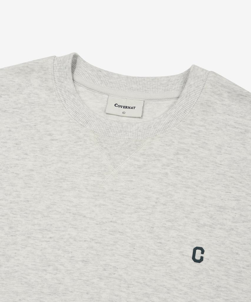 COVERNAT Small C Logo Sweatshirt Heather Gray