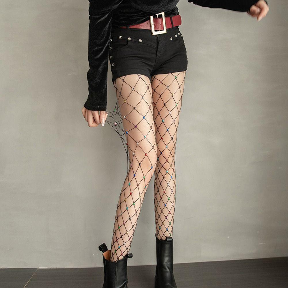 Diamond Mesh Fishnet Tights Sheer Party Hosiery Sexy Mesh Stockings  Party Wear