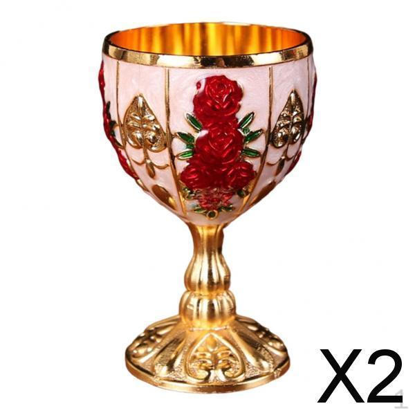 

2x Бокал для вина Рельефный кубок для вина Элегантная стеклянная посуда для напитков Красный