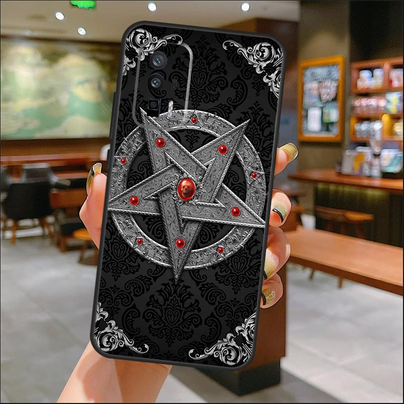 Gothic Satanic Pentagram Case For Xiaomi 15 14 Ultra 13 11T 12T 13T 14T Pro POCO X7 Pro X3 X5 X6 M6 F5 F6 Pro Cover
