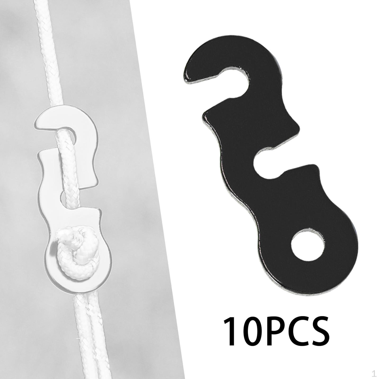 10 Rope Adjuster Adjustable Hole Aluminum Alloy Tent Tensioners for Guy line Camping Gear Outdoor 9_42X15mm