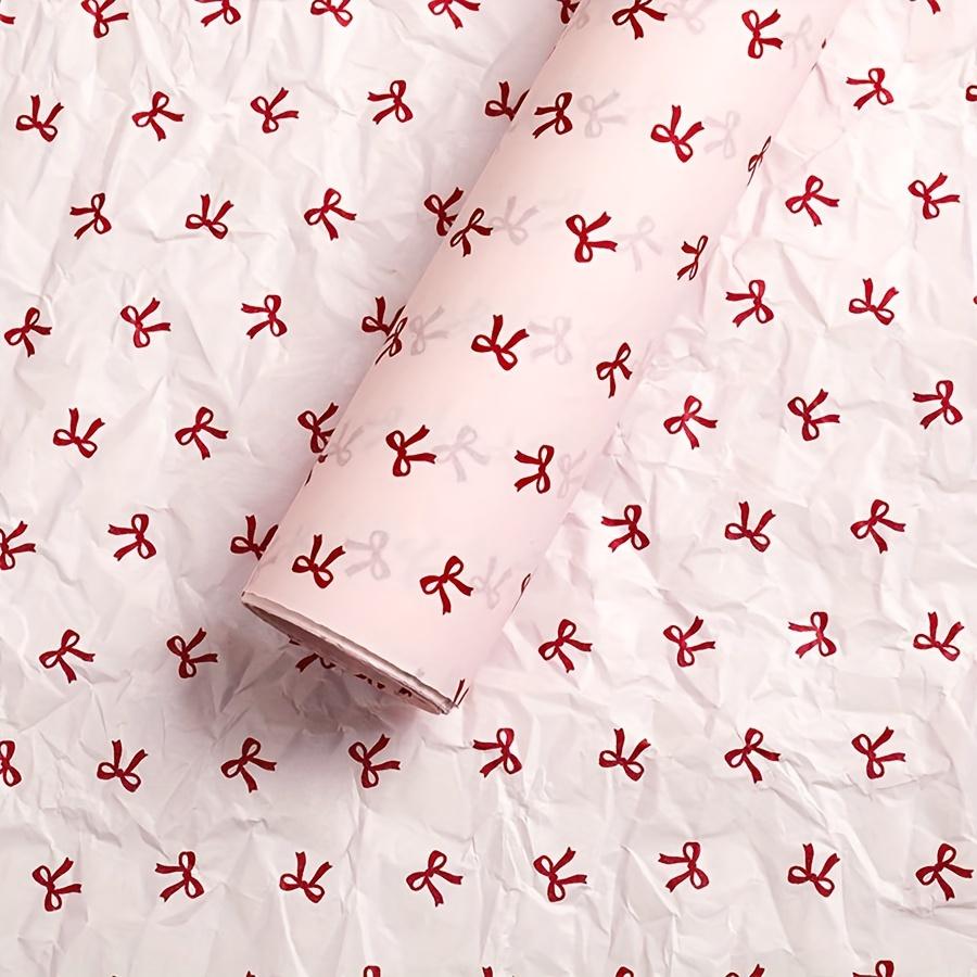 20Pcs/set Soft Thin Paper Bow Pattern Packaging Paper Flower Gift Packaging Paper Christmas Gift Decoration Gift Box Packaging Bouquet Paper