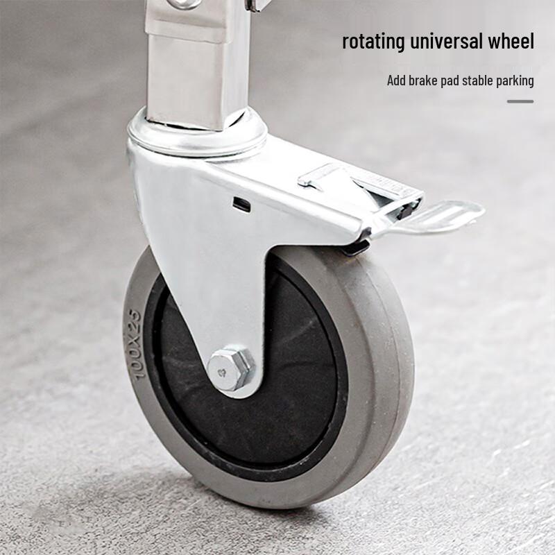 Edo Stainless Steel 3-Tier Mobile Service Cart