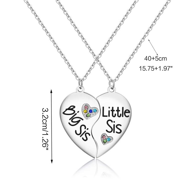 Combination Stainless Steel Lettering Love Friendship Necklaces Ins Net Red Wind Good Sister Necklaces 2 Piece Set
