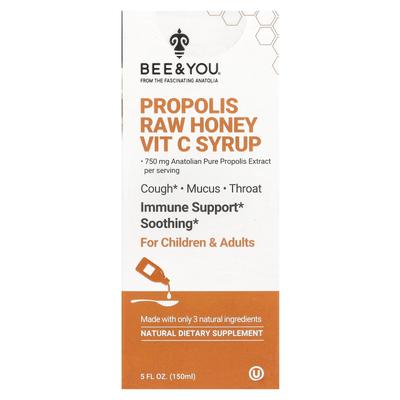 Bee & You, Propolis Raw Honey Vitamin C Syrup, 150Ml(5Fl Oz)