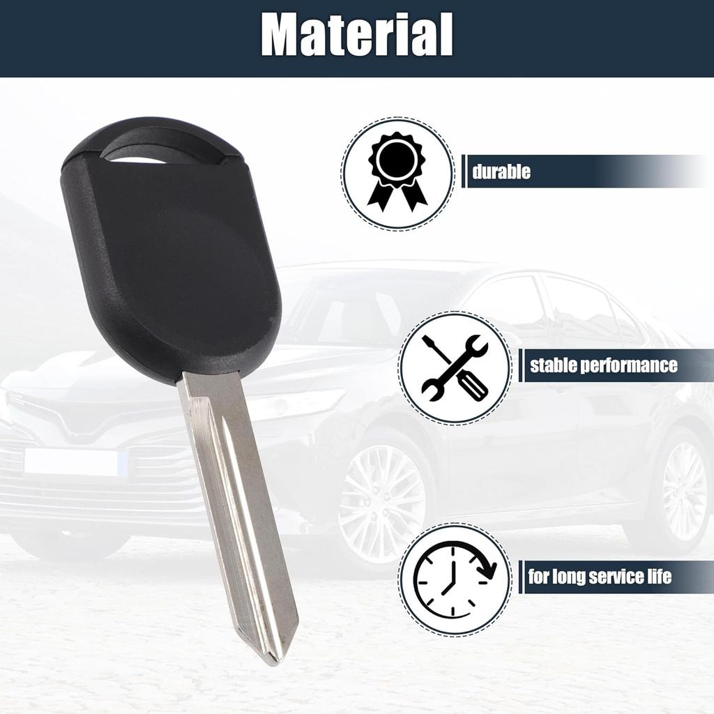 Replacement Uncut Transponder Chip Key Chipped Ignition Key Fob for F-150 F-2
