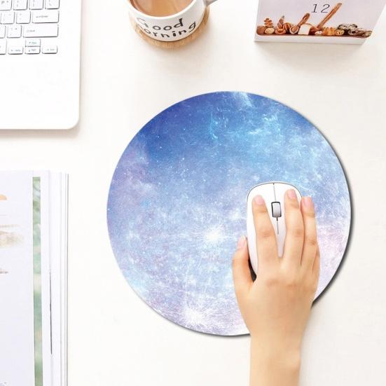 1/5 Stück Mond Planet Rutschfest Schreibtisch Gaming Blätter Rund Mauspad Matte Mauspad