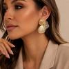 Elegant 3D Metal Petal Earrings: Niche Luxury for Banquets