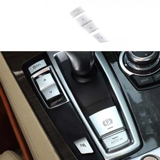 2011-17 Switch Button Trim Silver Aluminum Central Driving Mode For BMW 5 Series
