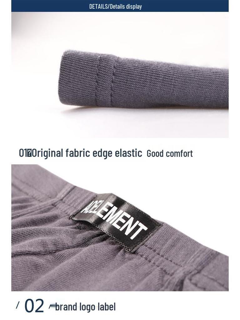 Aoyuan Herren 4er-Pack Mid-Waist Boxer Briefs - Bequem, Atmungsaktiv, Jugendliche Passform