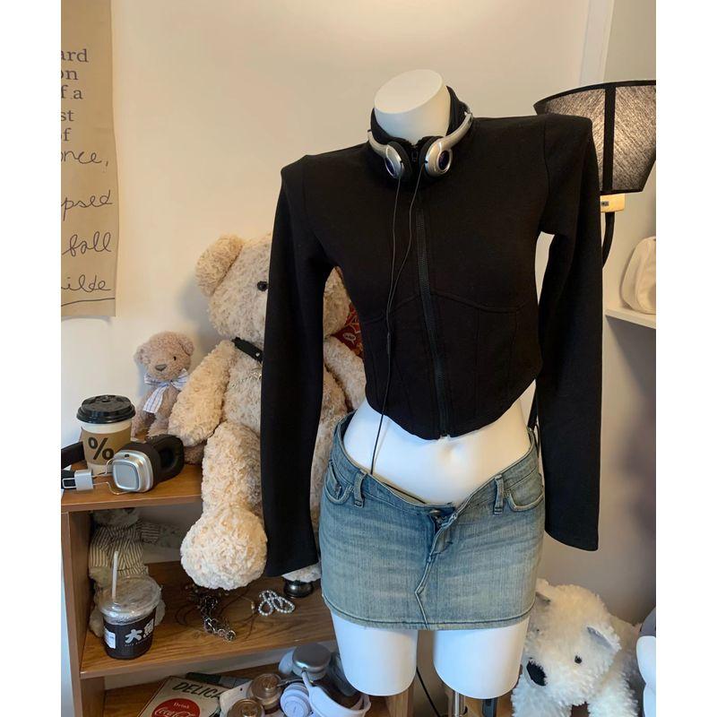 

@ Экспорт AZ * Лу Похожая Американская Модная Куртка С Воротником-Стойкой и Утяжкой, Спортивная Быстросохнущая Black (color 1 XS