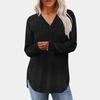 Women's Fashion Loose-Fit Long-Sleeved Knitted T-Shirt In Solid Colour Top