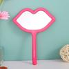 1Pc Handheld Makeup Mirror Lip Shape Makeup Vanity Mirror With Handle Hand Mirror Salon Compact Mirrors Cosmetic Mirror For Women