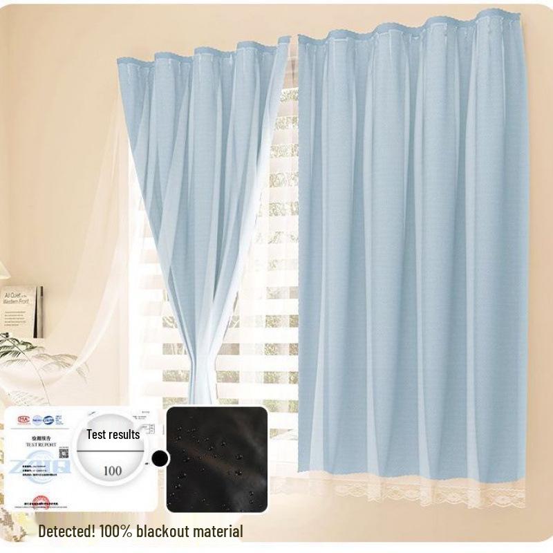 Fresh Style Magic Tape Full Blackout Curtains – No-Drill, Easy Stick-On Sunshade for Bedrooms