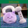 Charmante Plüsch-Kettlebell- und Hantel-Spielzeuge, ideal für Fitness-Geschenke und Dekorationen