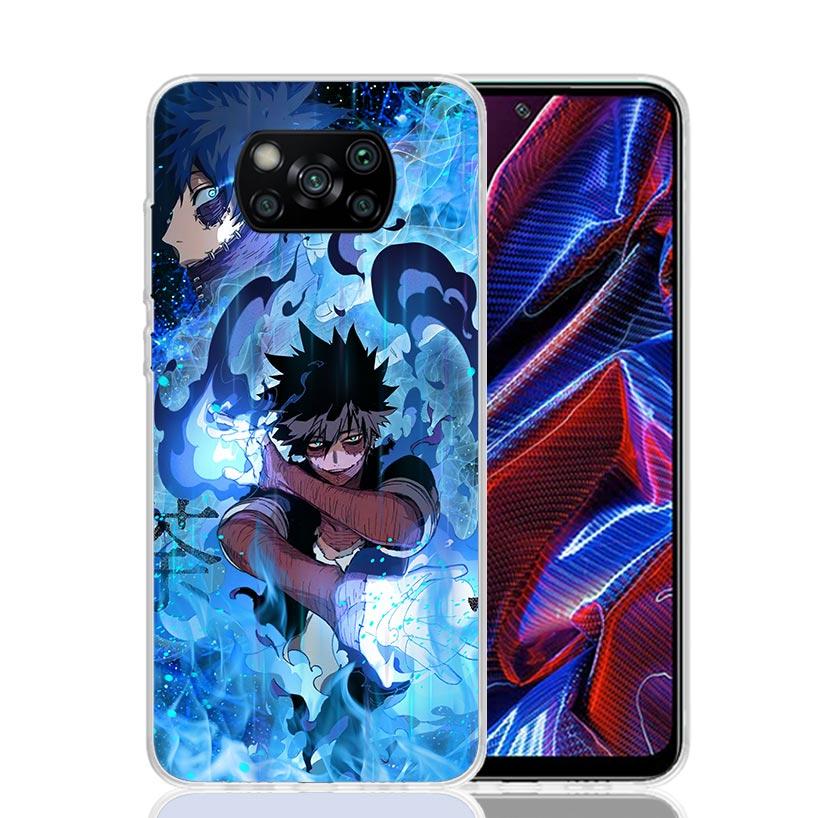 My Hero Dabi Bnha Case Phone Cover for Xiaomi Redmi Note 10 9 9S 8 8T 7 5 Pro Mi 12T 11T 10T 9T 12 11 Lite A3 A2 Trend Fundas Mi