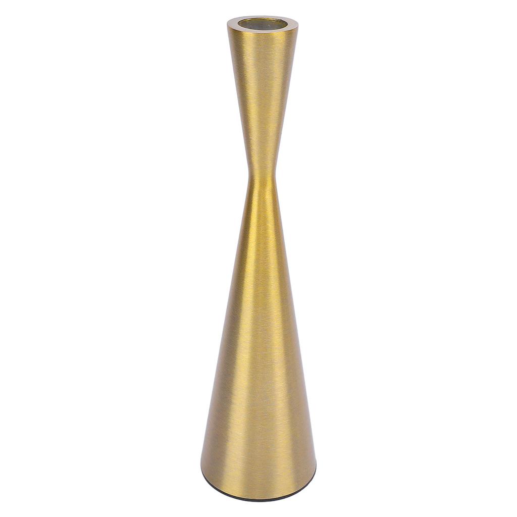 Geometric Candle Holder Aluminum Gold Taper Candlestick Holder Decor for 3cm Candle L 6 X 26.5cm /