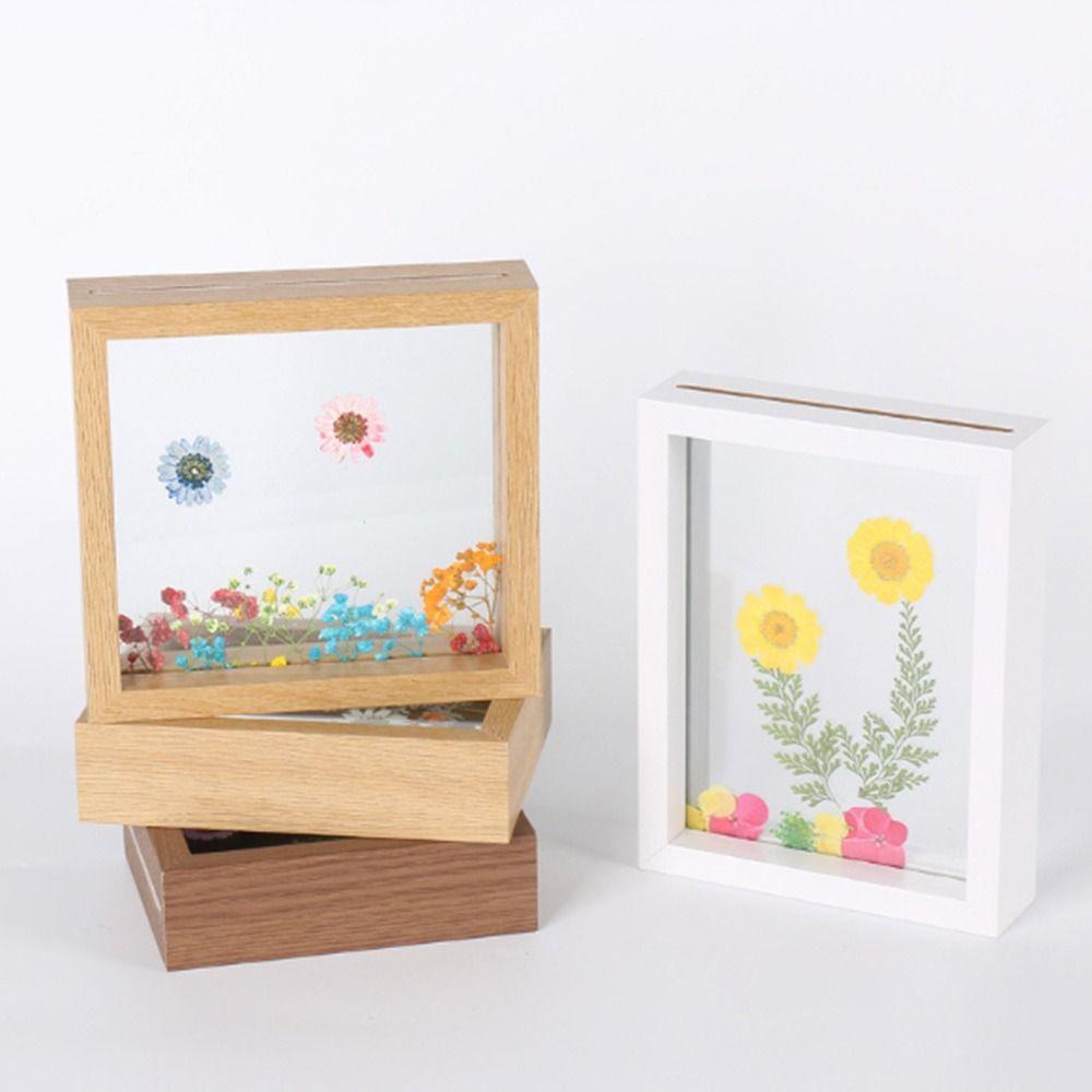 Double-sided Photo Display Frame Wooden Drawing Artwork Picture Frame  Home Decoration