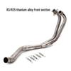 YZF-R3/R25 MT03 Motorcycle Titanium Mid-Section Front & Tail Exhaust Pipe
