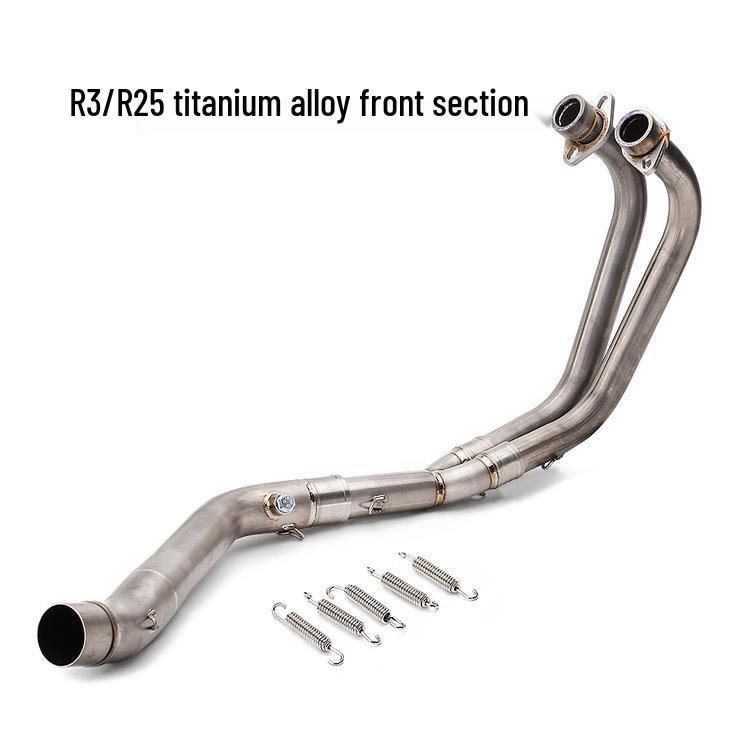 YZF-R3/R25 MT03 Motorcycle Titanium Mid-Section Front & Tail Exhaust Pipe