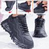 Nuove scarpe da papà nere autunnali e invernali da donna, piattaforma alla moda versatile con aumento di altezza, velluto che mette in mostra i piedi, scarpe sportive casual piccole