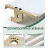 Creative Wooden Frame Cat Window Hammock, Paw Print Durable Hanging Detachable Bed Design, Cozy Pet Furniture Supplies