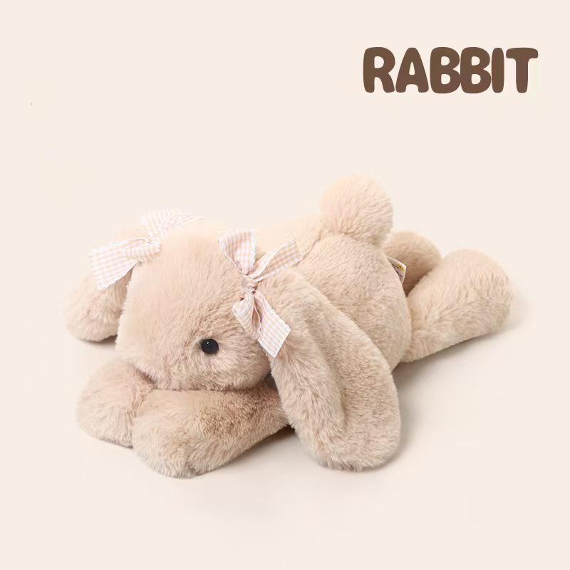Jimny Rabbit Plush Toy Soft Stuffed Long Ears Bunny Doll Funny Baby'S Sleeping Companion Room Decor Girls Birthday Gift