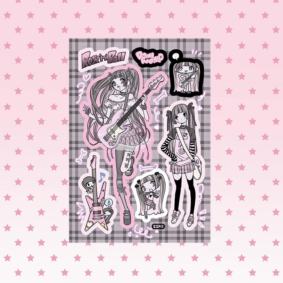 Domi Korean Style Sweet & Cool Girl Character Sticker Book – Creative Journal Stickers