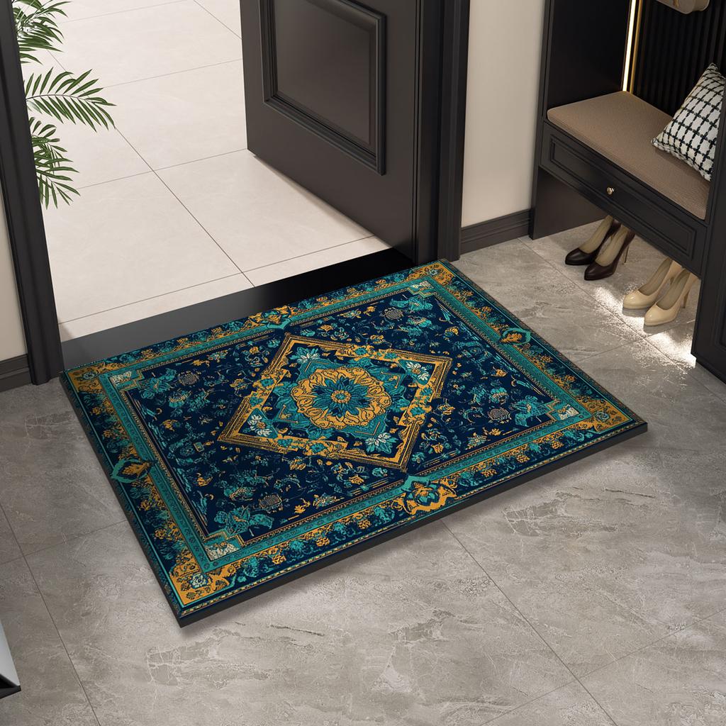 Luxury Vintage Doormat Entrance Door Mat Outdoor Welcome Front Room Rugs Foot Mat Hallway Carpet Floor Bath Mats Washable